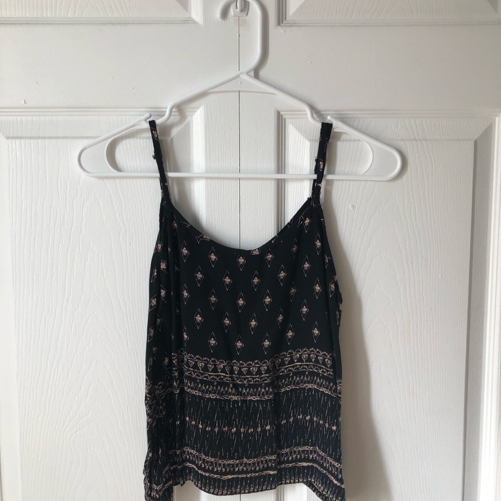 Black cotton tank top